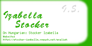 izabella stocker business card